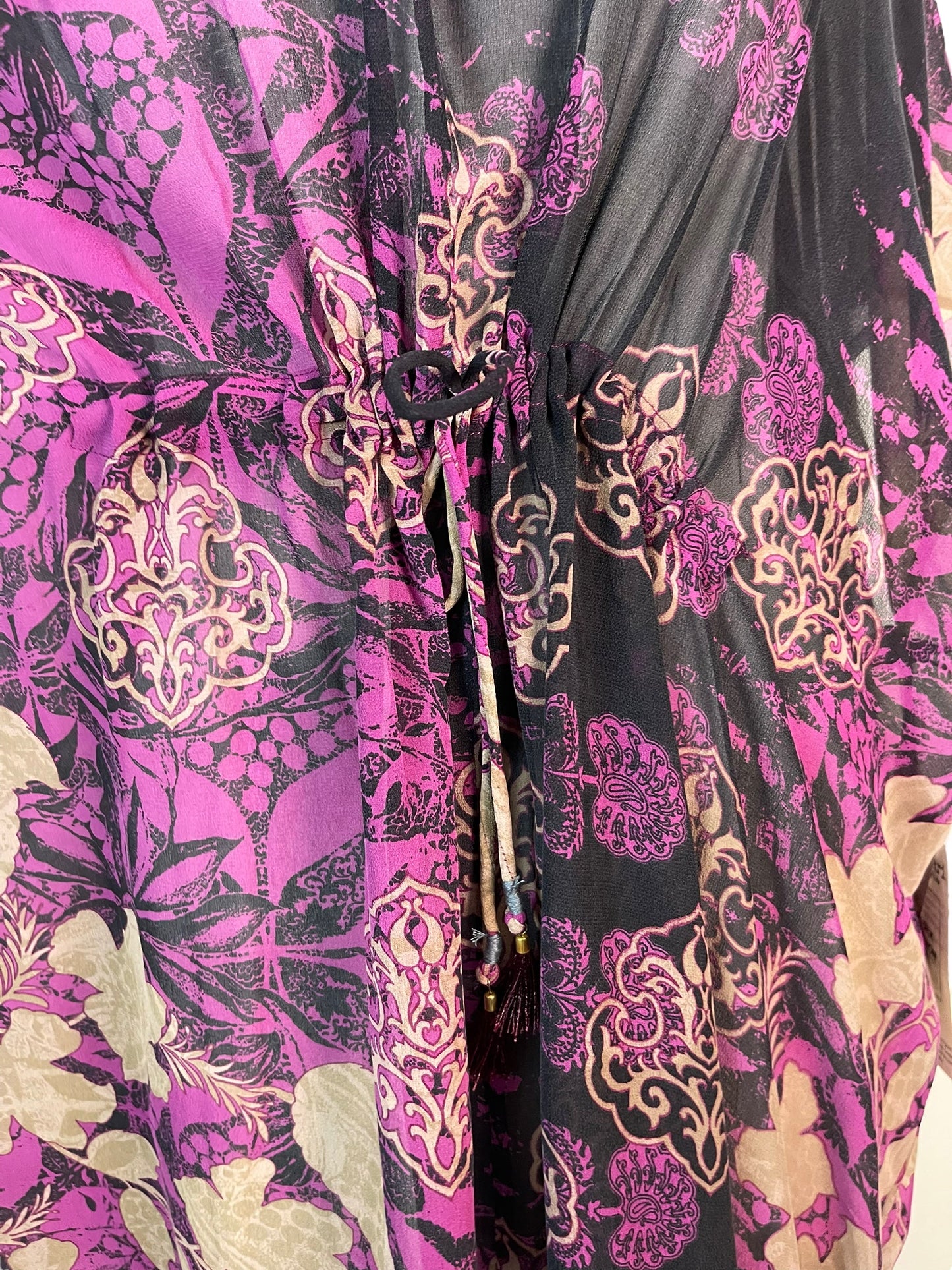 PRG6374 Sheer Avatar Pure Silk Maxi Kaftan