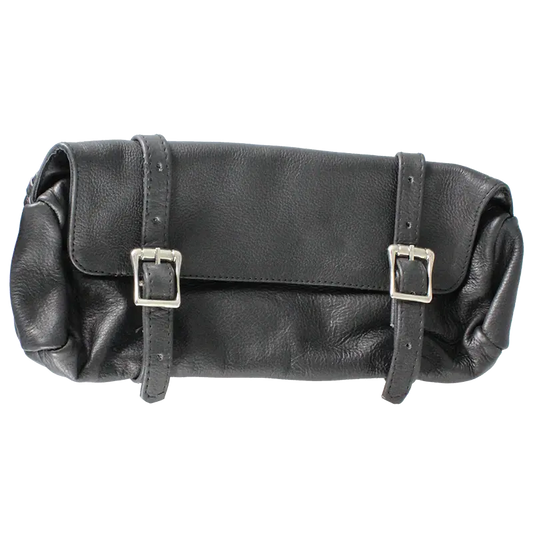 Open Road Double Buckle Small Leather Tool Bag