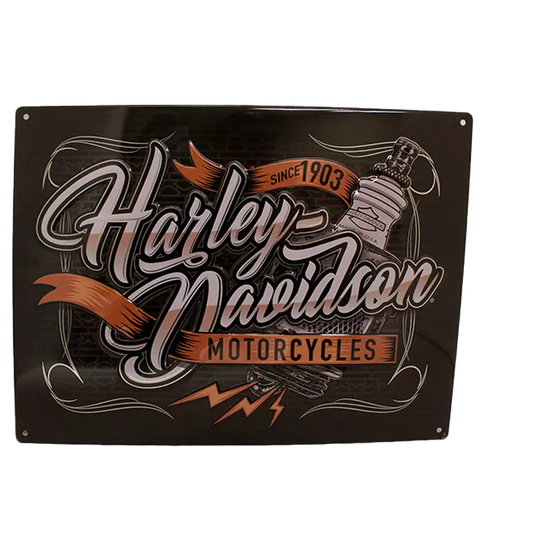 Open Road Harley David Spark Plug Sign