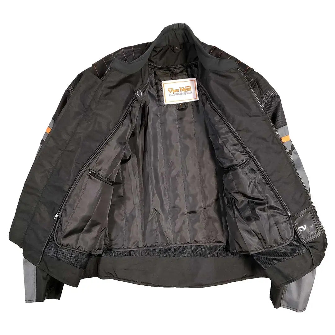 Open Road Men's Armored Textile Motorcycle Jacket