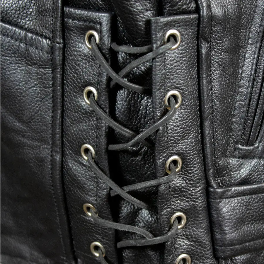 Open Road Men's Classic Leather Motorcycle Jacket