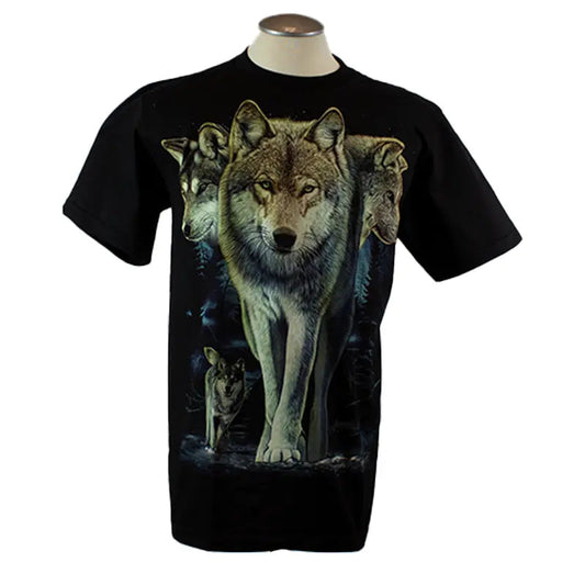 BOL/Open Road Men's Glow In The Dark Wolf T-Shirt