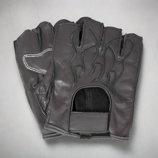 Open Road Men's Leather Fingerless Gloves
