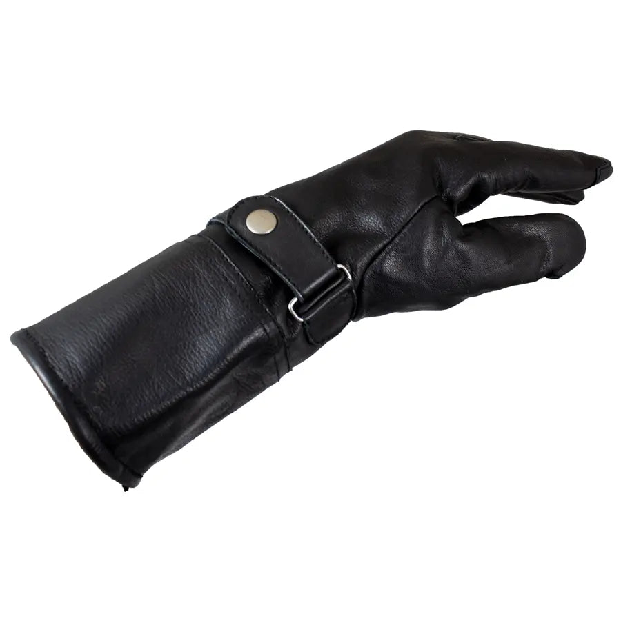 Open Road Men's Leather Gauntlet Riding Gloves