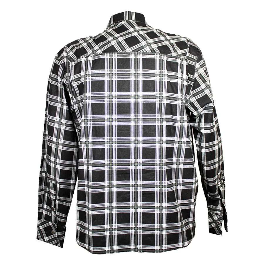 Unik International Men's Plaid Flannel Armored Shirt Jacket