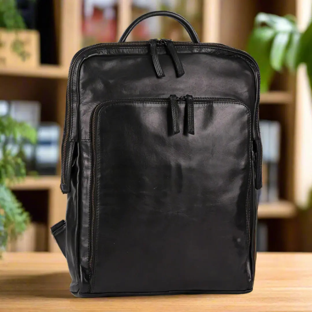 MET Two Strap Adjustable Leather Backpack