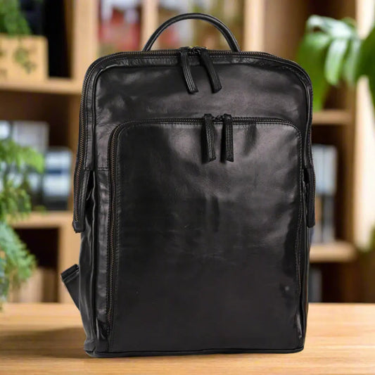 MET Two Strap Adjustable Leather Backpack