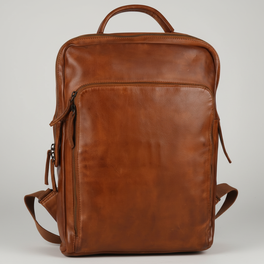 MET Two Strap Adjustable Leather Backpack