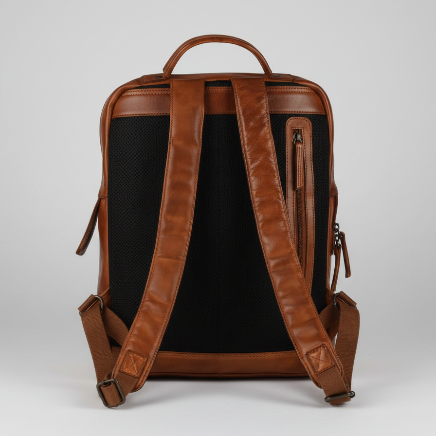 MET Two Strap Adjustable Leather Backpack