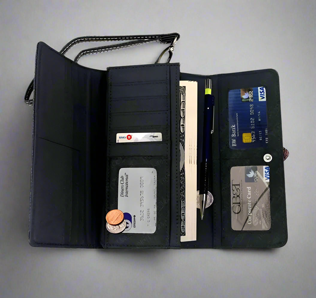 Open Road Women's Sugar Skull Faux Leather Trifold Wallet