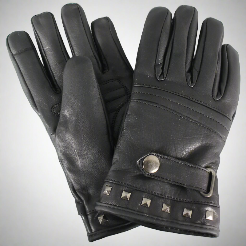 Open Road Women's Touch Tip Leather Motorcycle Gloves