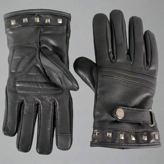 Open Road Women's Touch Tip Leather Motorcycle Gloves