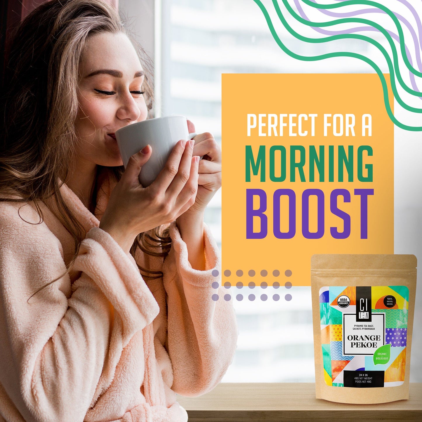 Organic Orange Pekoe - 24 Pyramid Tea Bags