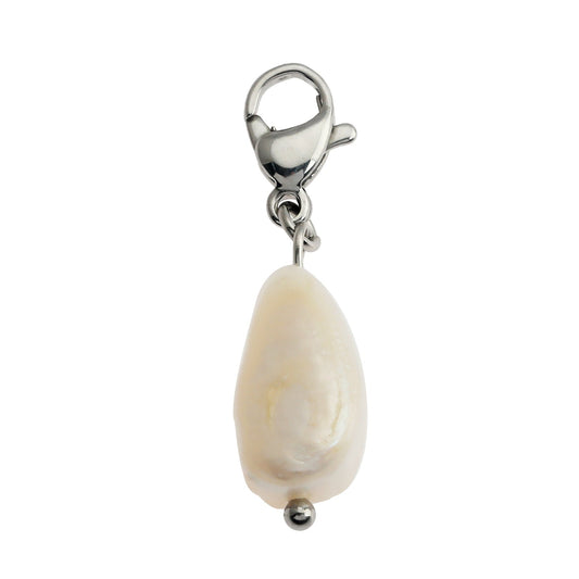 GEMMA: Freshwater Pearl Charm Silver