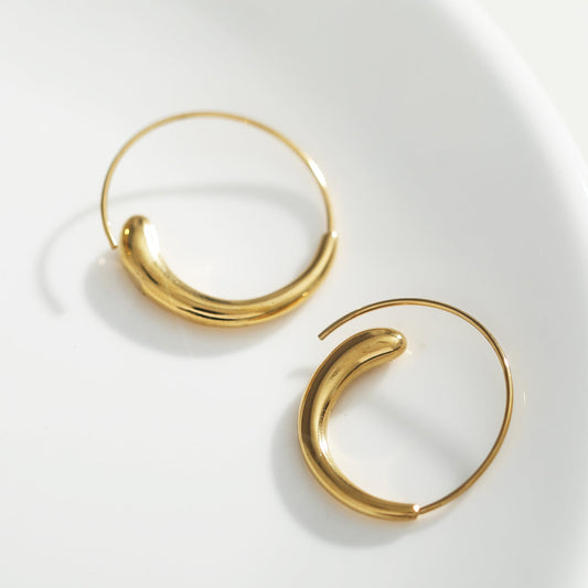 NURAL Swirl Hoops Gold