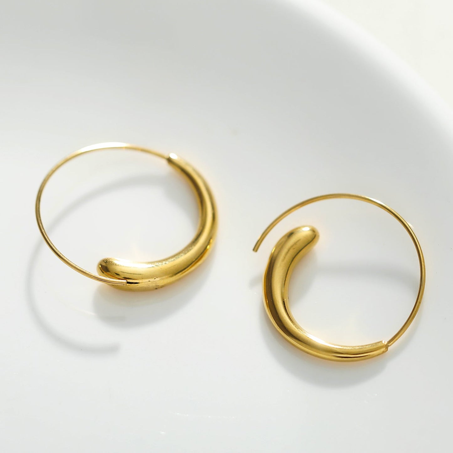 NURAL Swirl Hoops Gold