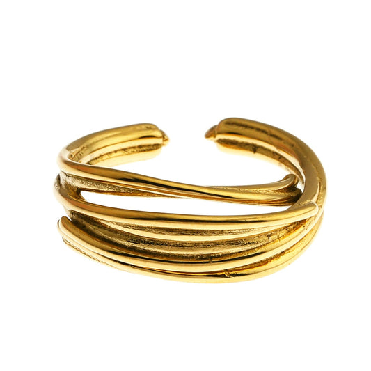 PAZIA: Abstract Design Multi Layered Ring