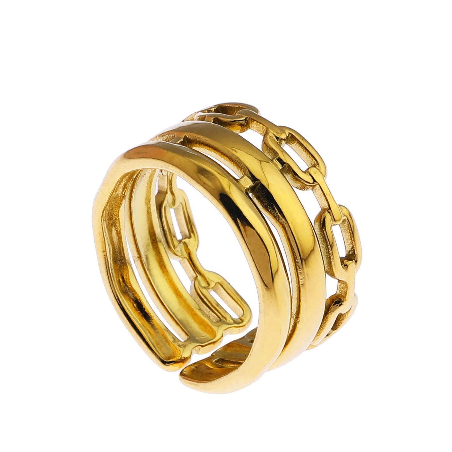 ORIA Triple Banded Stacked Ring