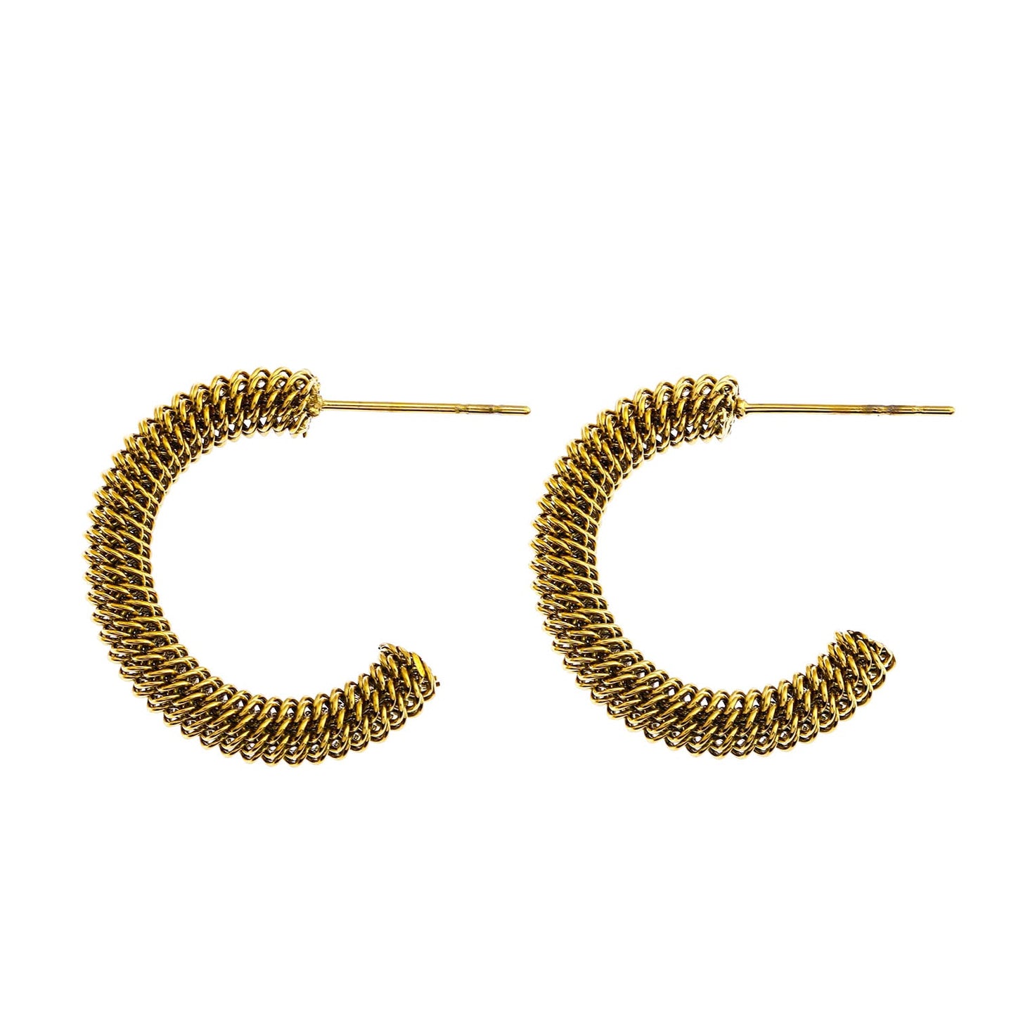 KUMASI Richly Textured Gold Hoop Earrings