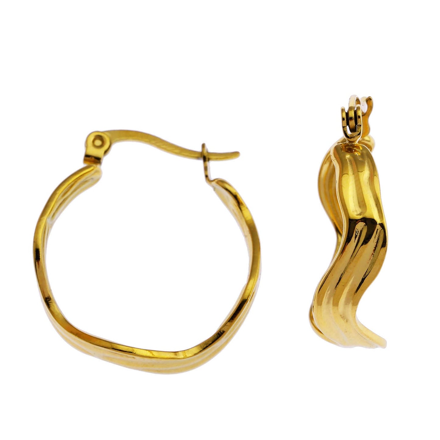 GIZA 'Shape & Form' Wavy Hoop Earrings