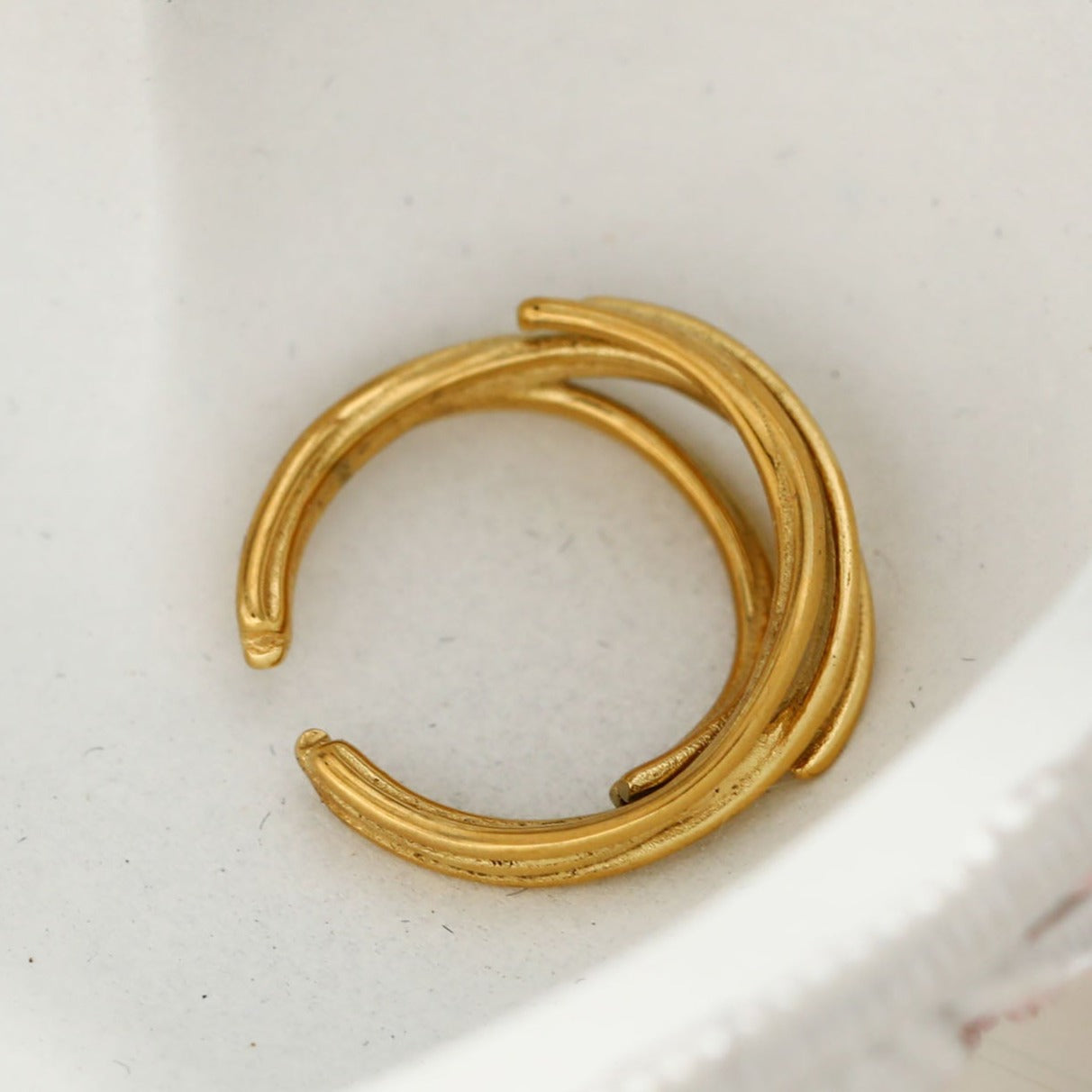 PAZIA: Abstract Design Multi Layered Ring