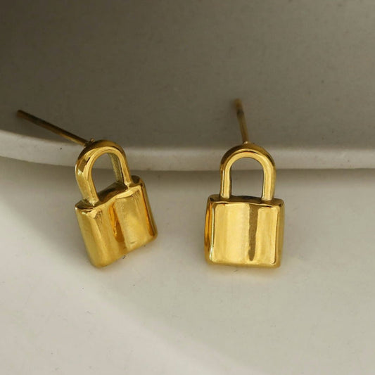 JUNI Mini Padlock Stud Earrings