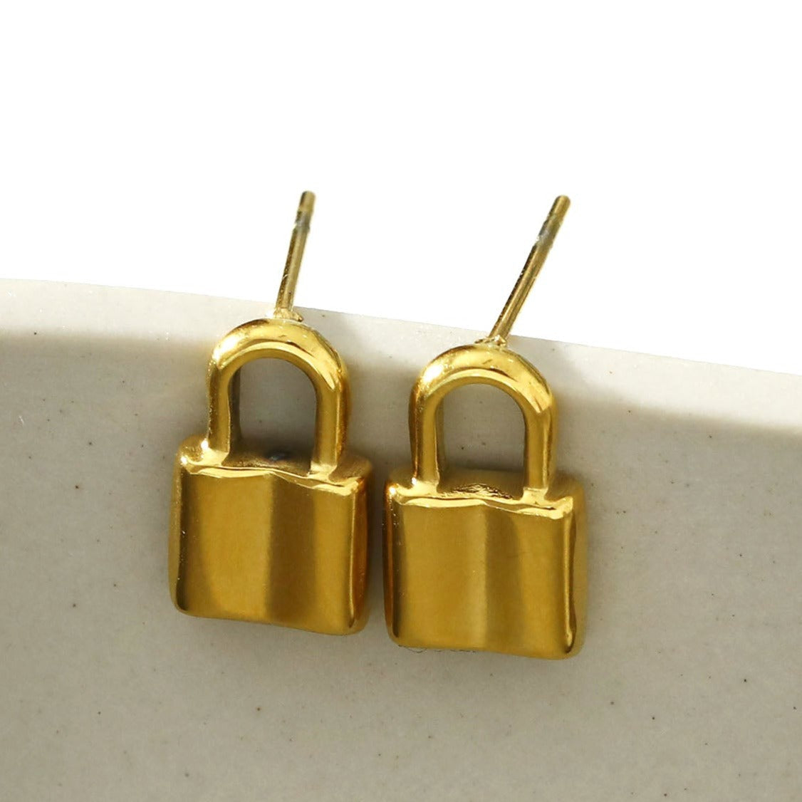 JUNI Mini Padlock Stud Earrings