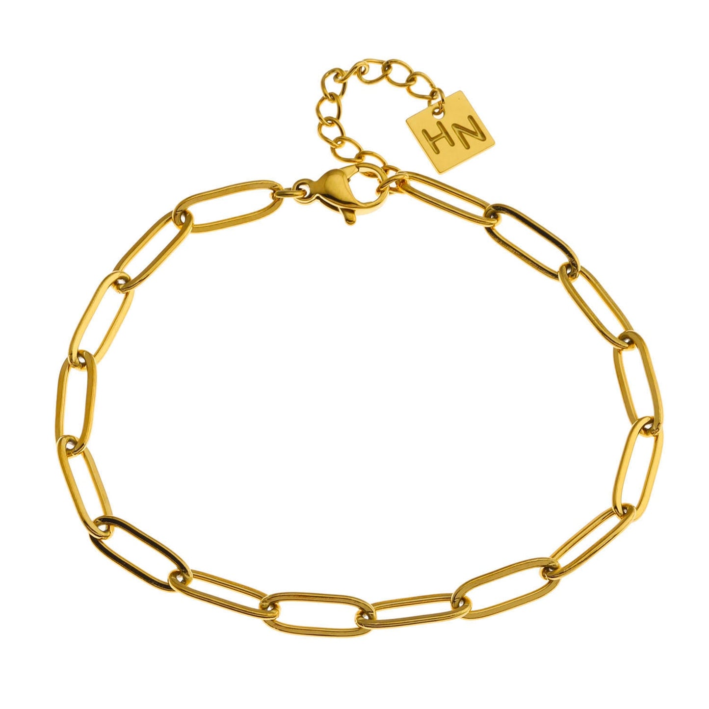 HAKILA: Essential Gold Chain Link Paper-Clip Bracelet