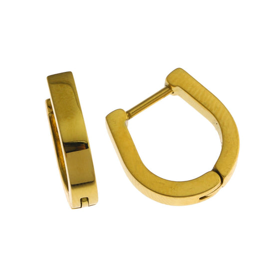 CADEO: 'Lucky' Horse-Shoe Shaped Contemporary Hoop Earrings