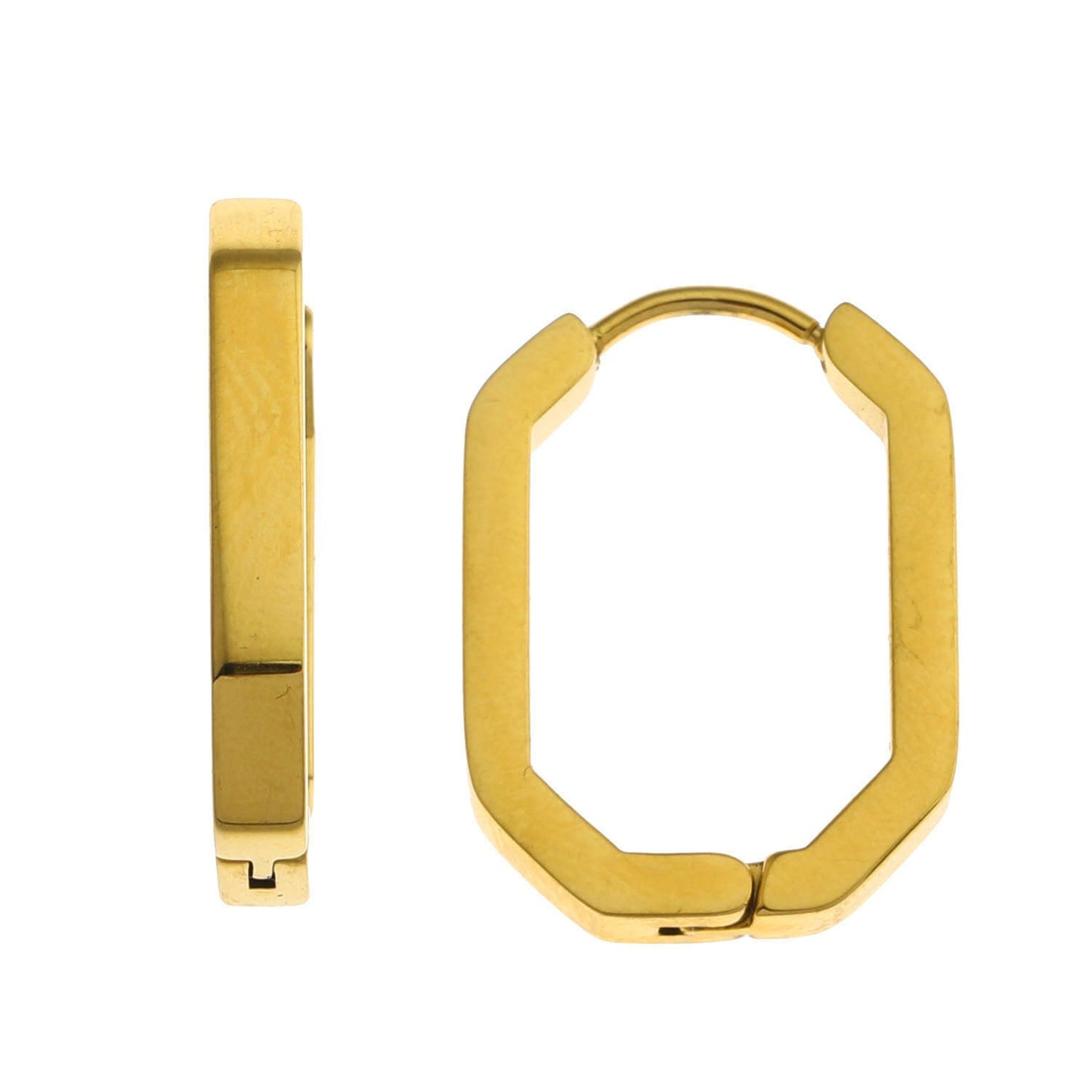 CACCURI Geometric Shaped Contemporary Hoop Earrings (In Gold & Silver)