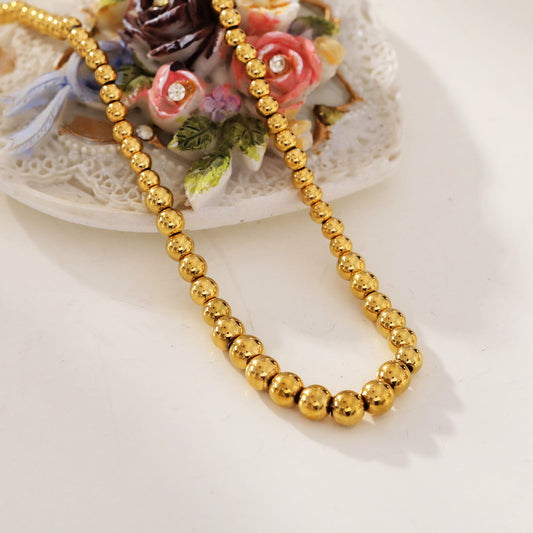 ELIF: Duo Sized Ball-Beads Chain Necklace