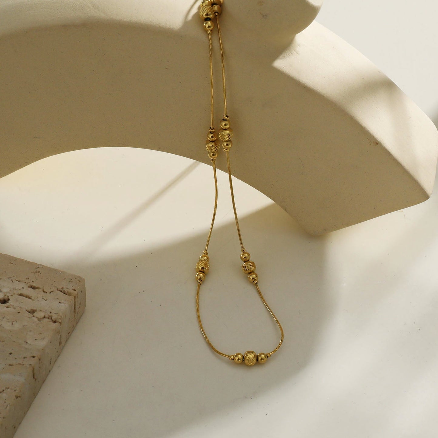 PAULINA Delicate Beaded Chain Necklace