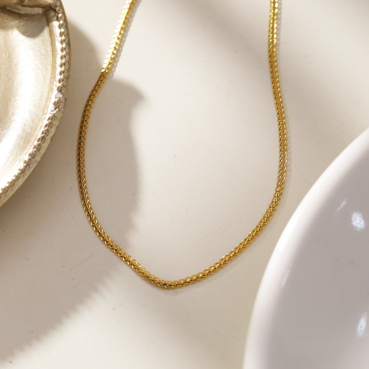 JOSEPHA Mini Textured Dainty Gold Chain