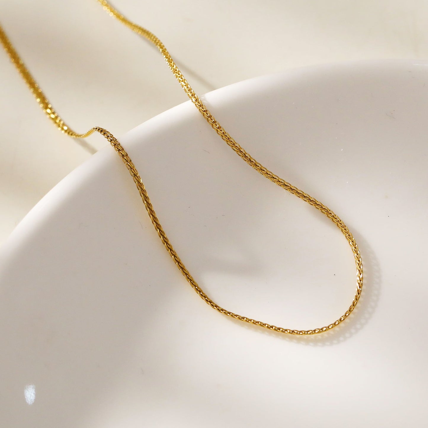 JOSEPHA Mini Textured Dainty Gold Chain