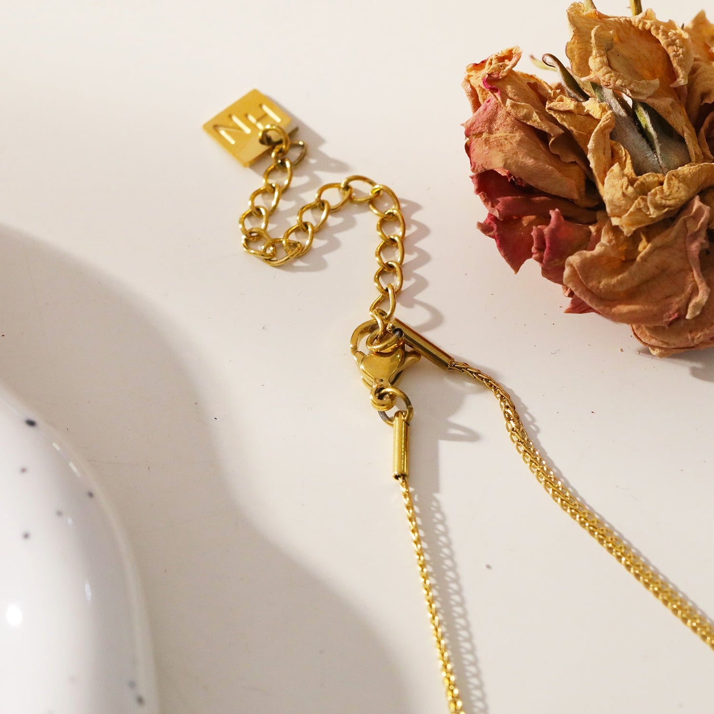 JOSEPHA Mini Textured Dainty Gold Chain