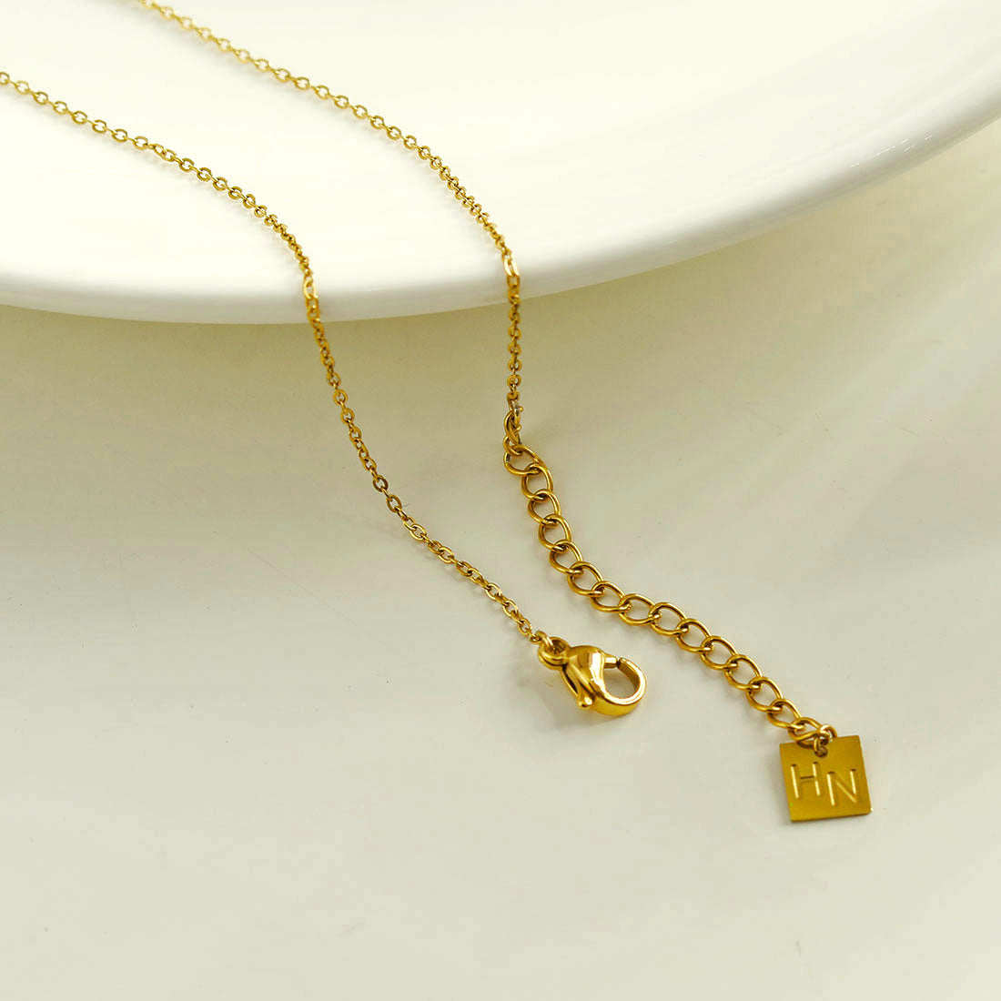 ELLIS Coloured Zirconia Charms Gold Necklace