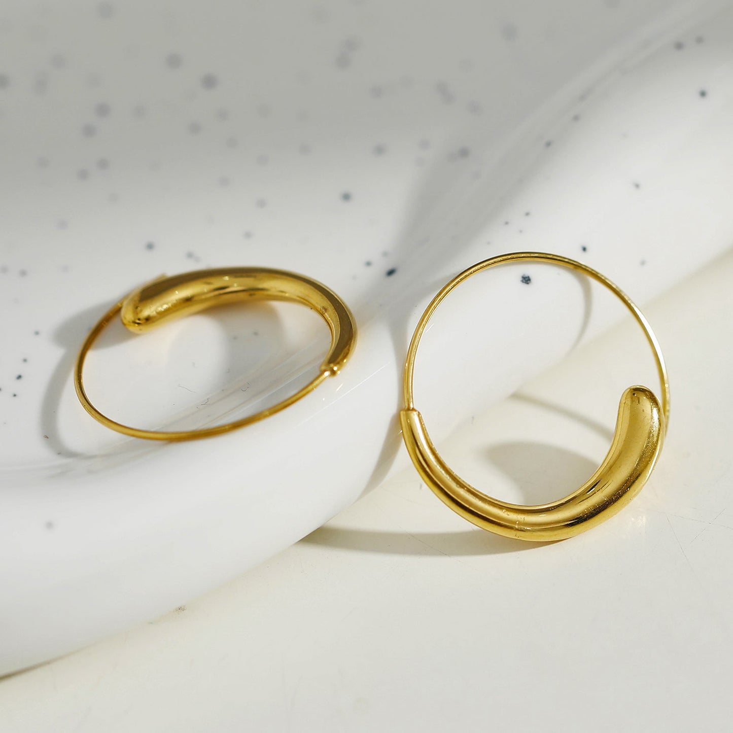 NURAL Swirl Hoops Gold