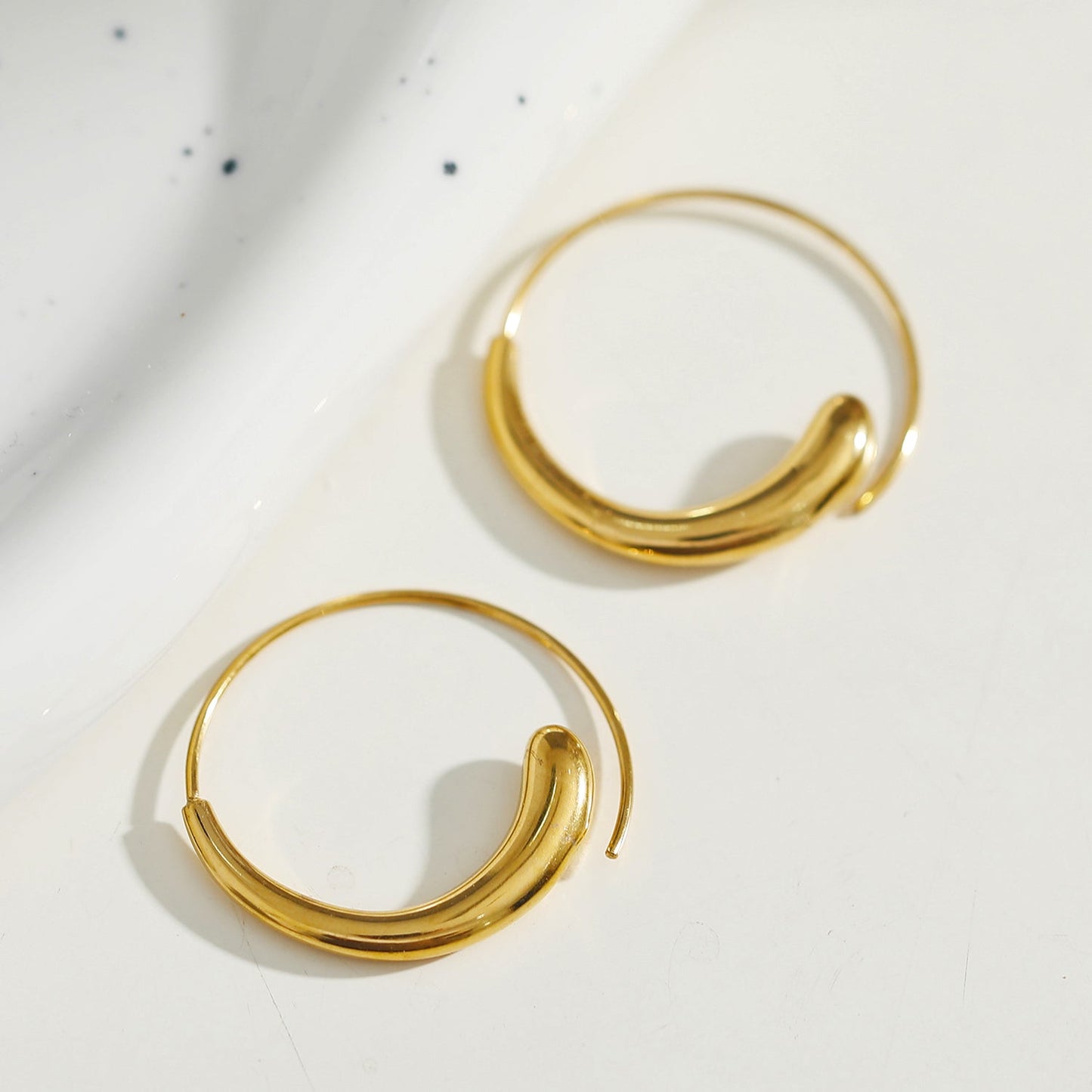NURAL Swirl Hoops Gold