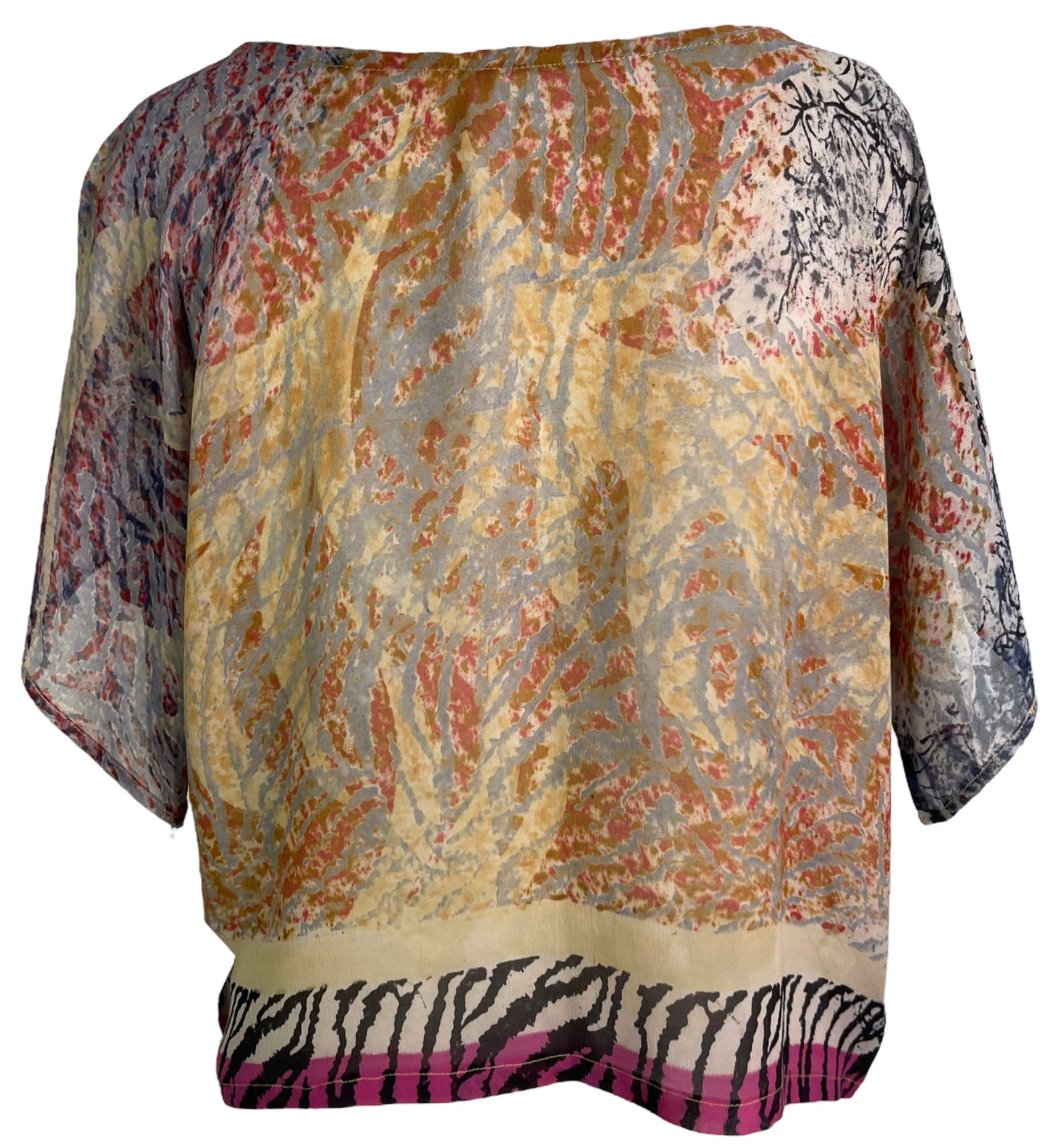 PRG6145 Sheer Avatar Pure Silk Boxy Top