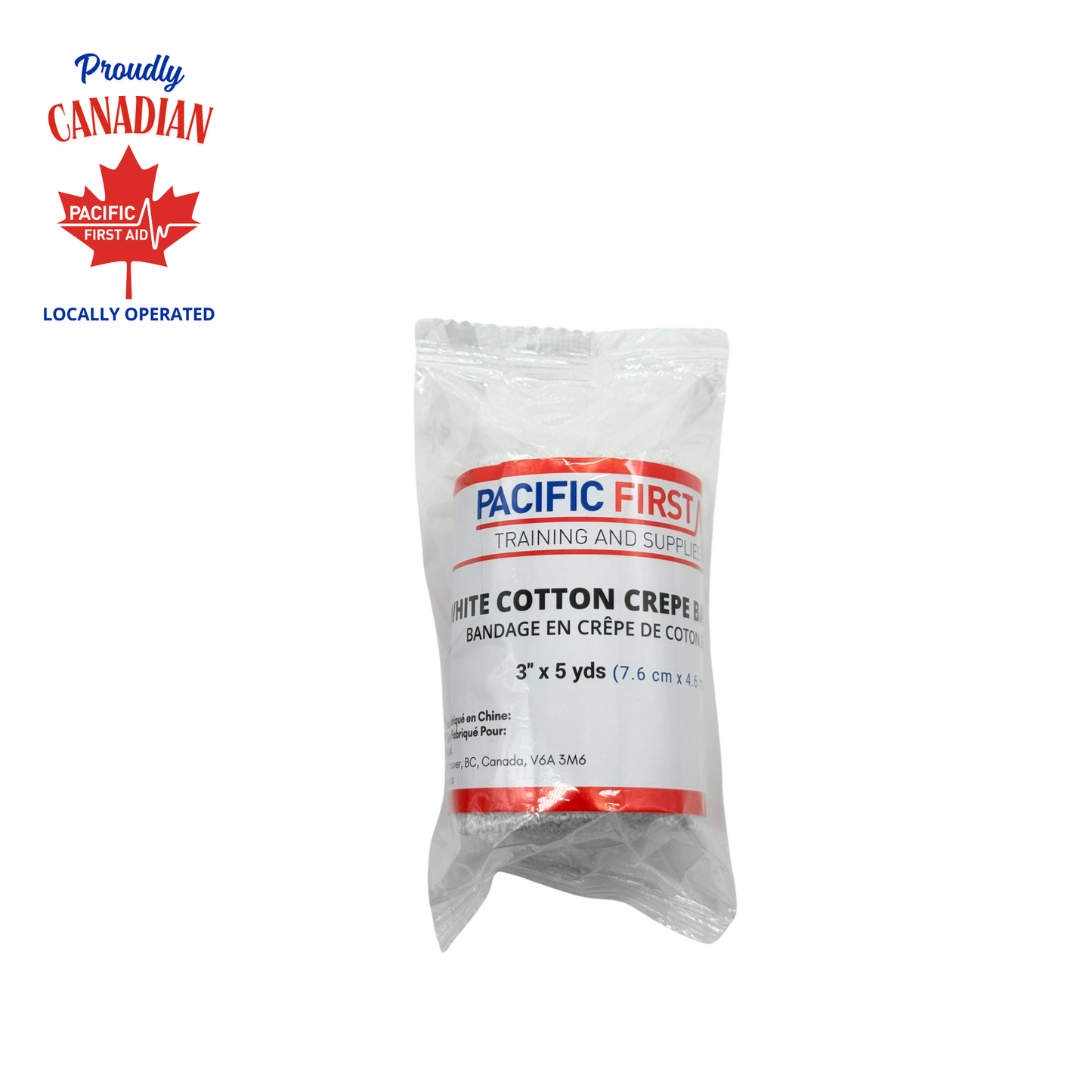 White Cotton Crepe Bandage 3''