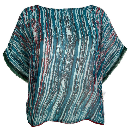 PRG6031 Sheer Avatar Pure Silk Boxy Top