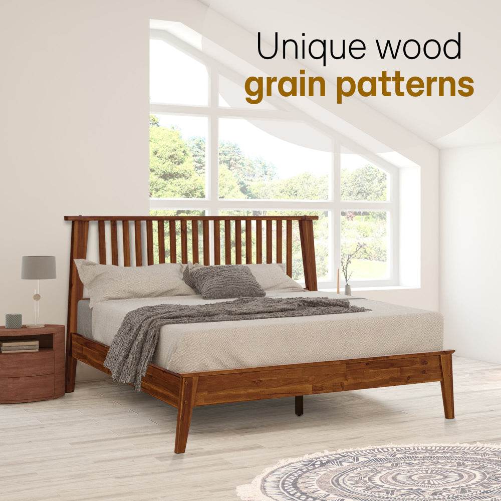 Kaylin Deluxe Wood Platform Bed Frame