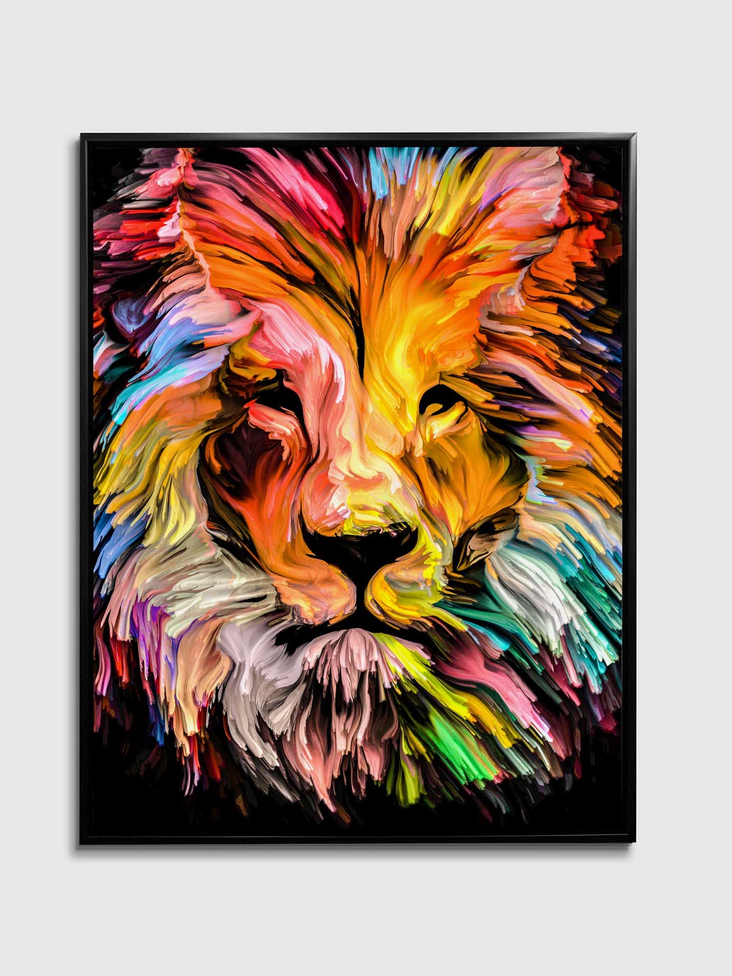 Canvas Printed-Head Lion Multicolor-Wall decor