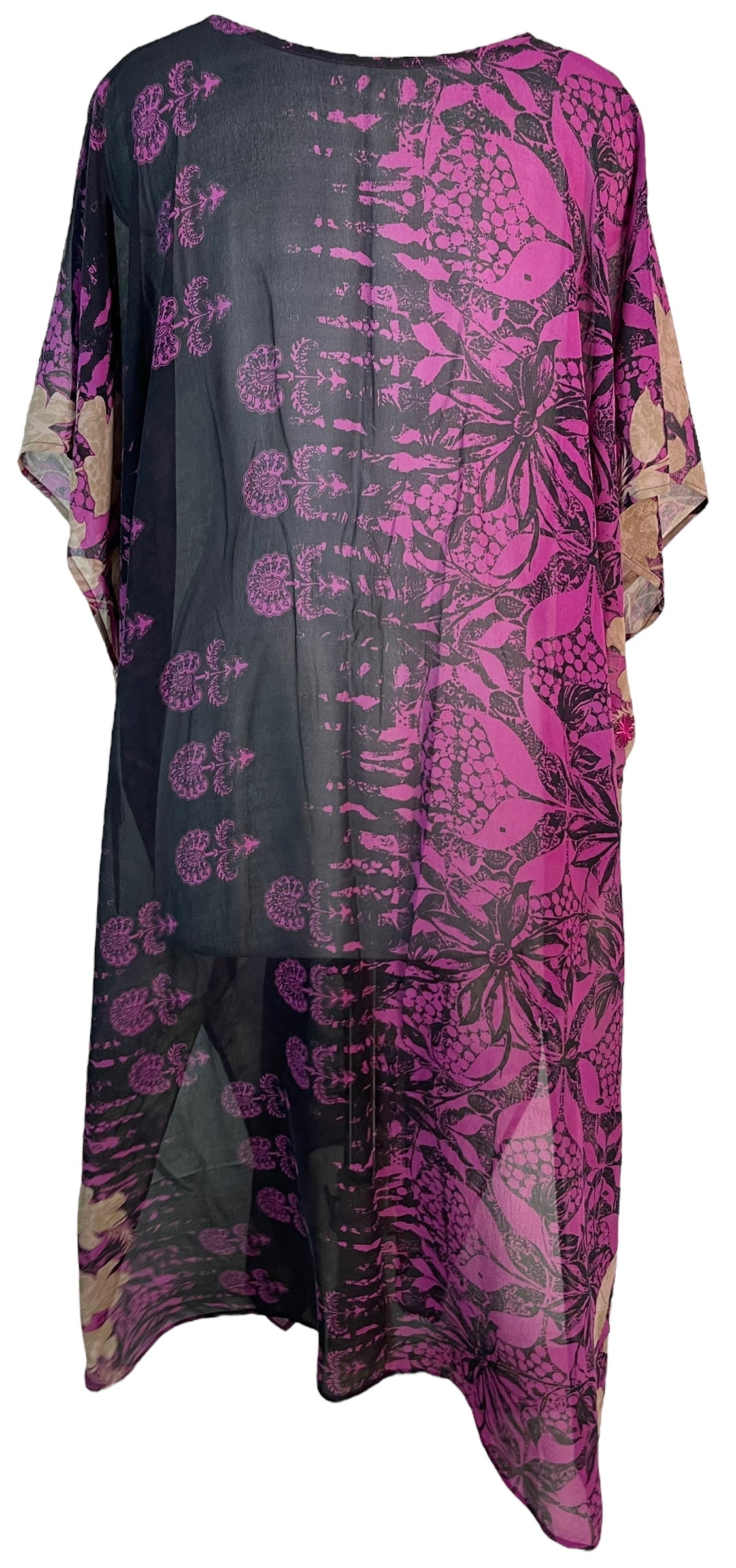 PRG6374 Sheer Avatar Pure Silk Maxi Kaftan