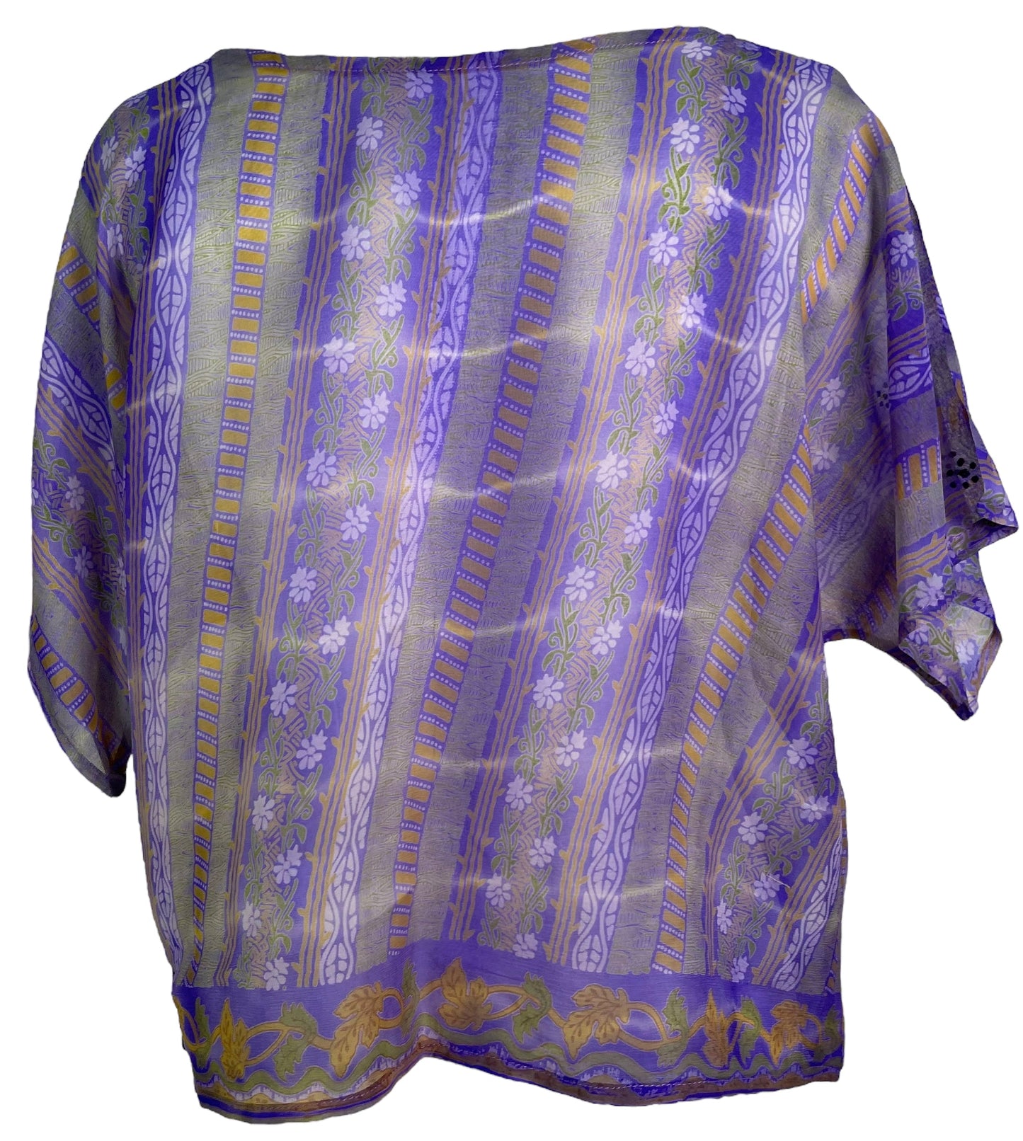 PCH6406 Very Sheer Chiffon Avatar Pure Silk Boxy Top