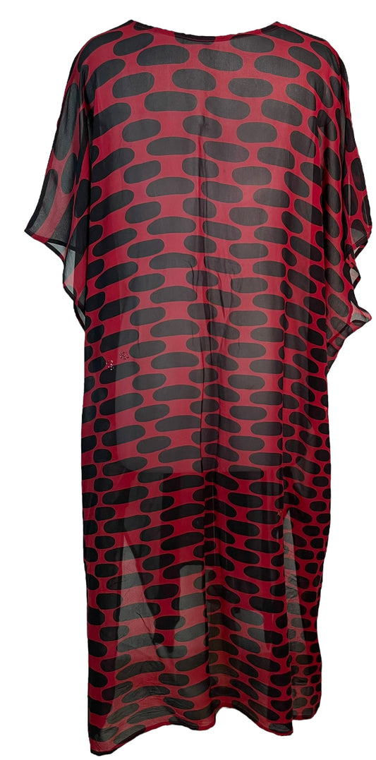 PRG6369 Sheer Avatar Pure Silk Maxi Kaftan