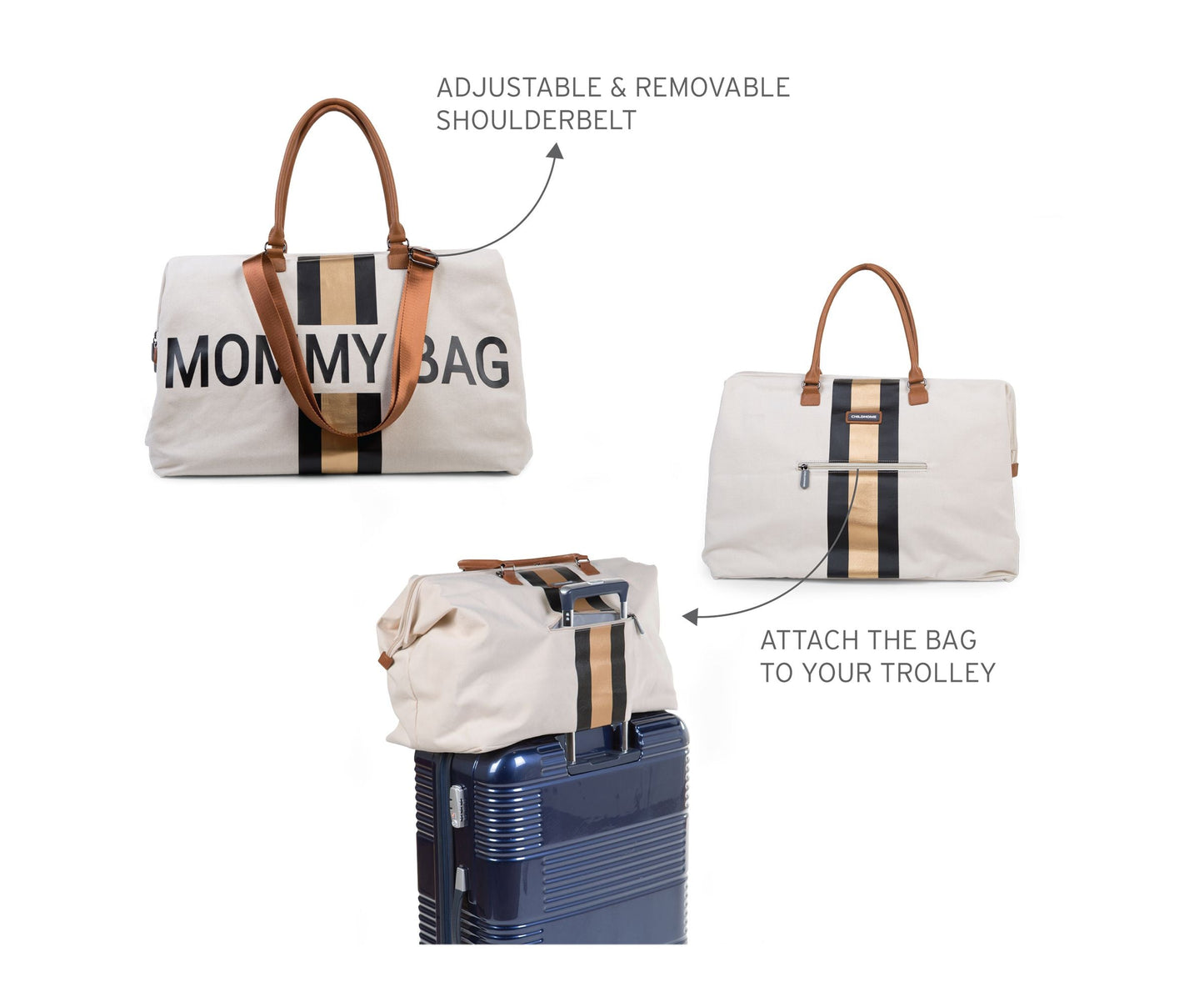 Chic Stripes Canvas Mommy Bag