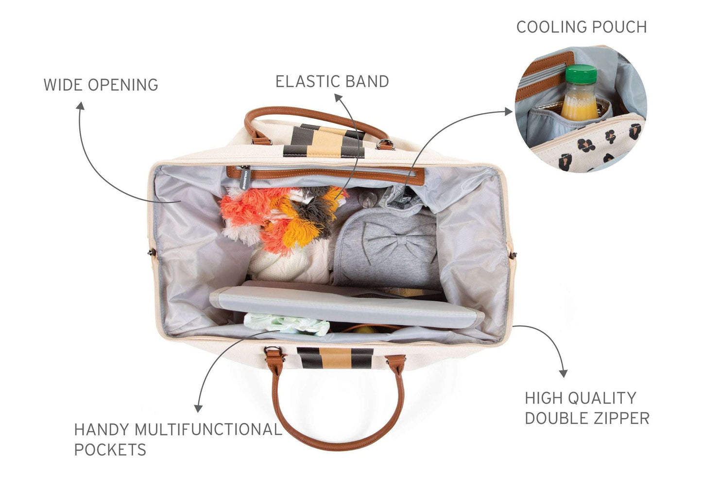 Chic Stripes Canvas Mommy Bag