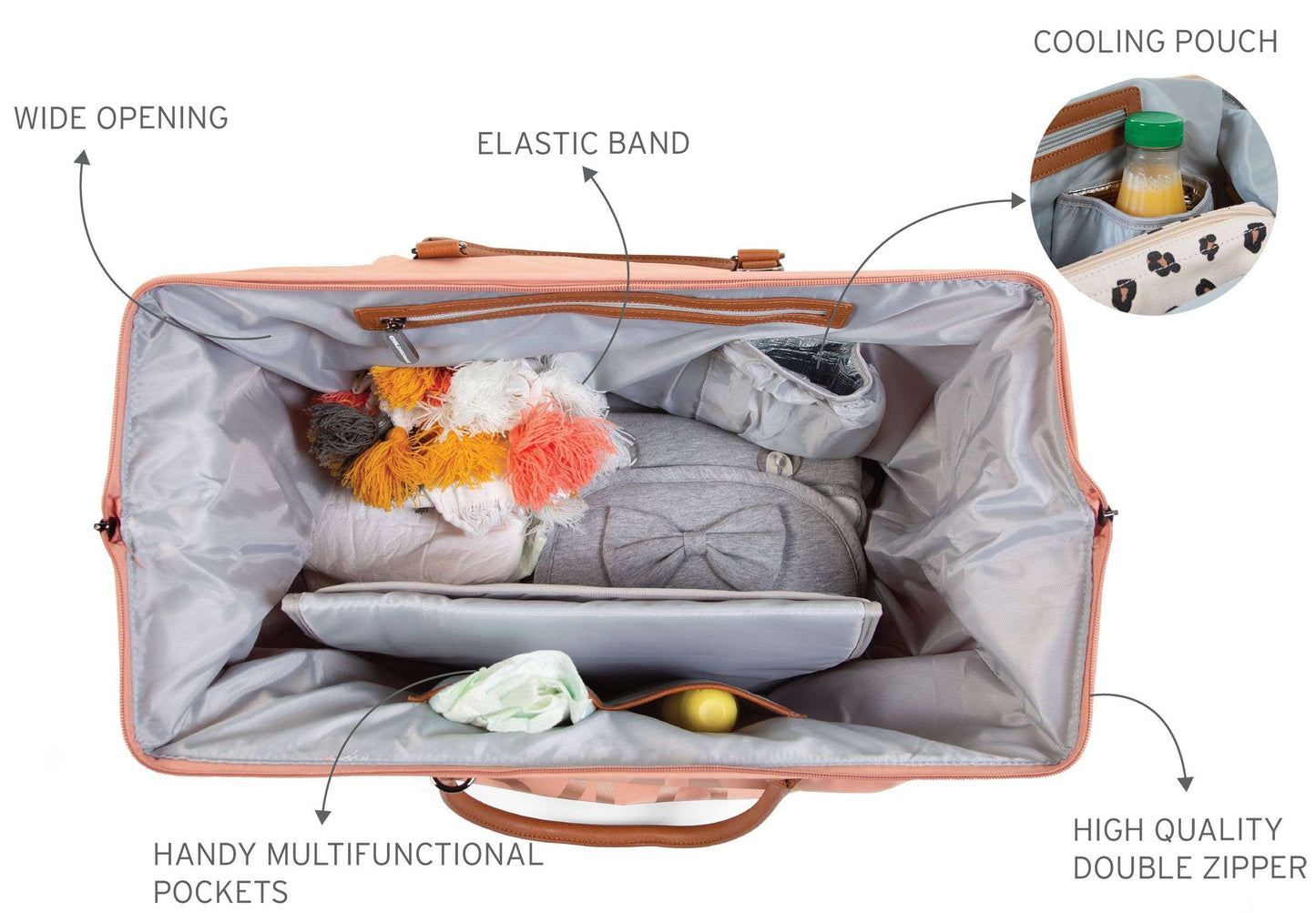 Joyful Pink Adventures Mommy Bag