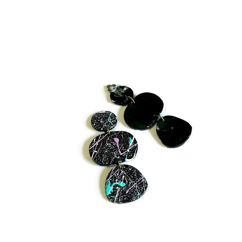 Paint Splash Earrings Handmade